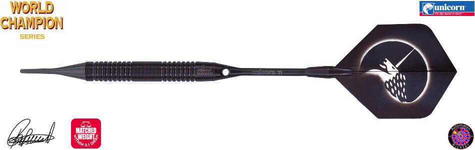 Soft Dartpfeil Set Unicorn - Black Titanium Barney Barneveld